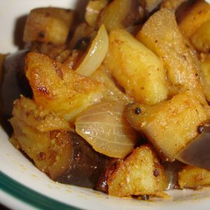 Aubergine, Potato Bhaji